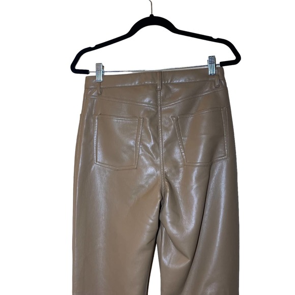 Wilfred The Melina Pant High-waisted Vegan Leather pants in Camel sz 8 - Picture 4 of 9